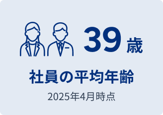 社員の平均年齢 39歳 2025年4月時点